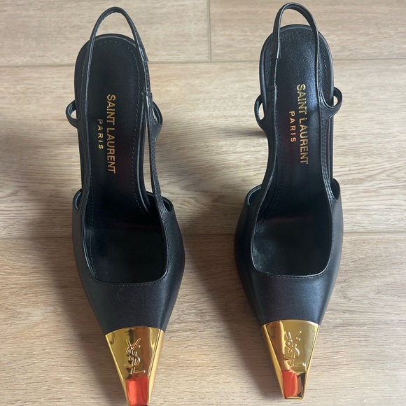 Saint Laurent JEANNE SLINGBACK PUMPS IN SMOOTH LEATHER - Picture 2 of 13